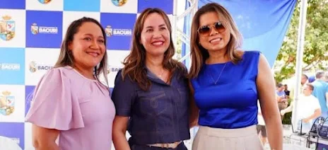 Deputada Detinha participa da inauguração do novo Centro Administrativo Torquato dos Santos, ao lado do prefeito Márcio Hominho, em Bacuri.