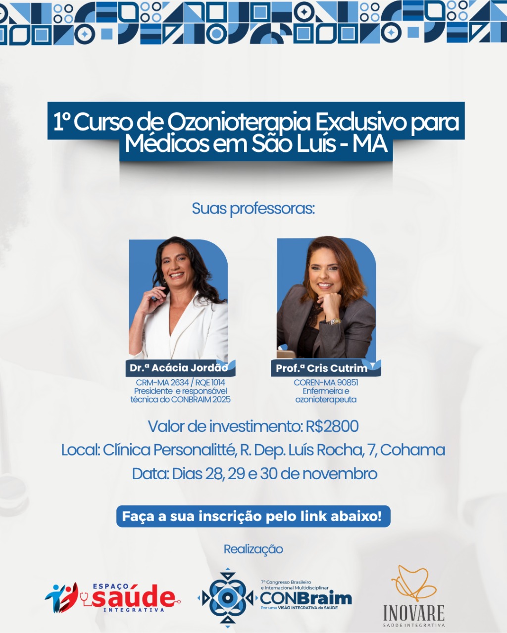 CFM reconhece oficialmente a ozonioterapia, e São Luís recebe o 1º curso teórico-prático para médicos com respaldo científico e ético.