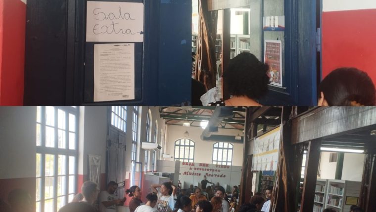 Candidatos denunciam desorganização durante a aplicação da Prova Nacional Docente no IEMA Rio Anil, em São Luís.