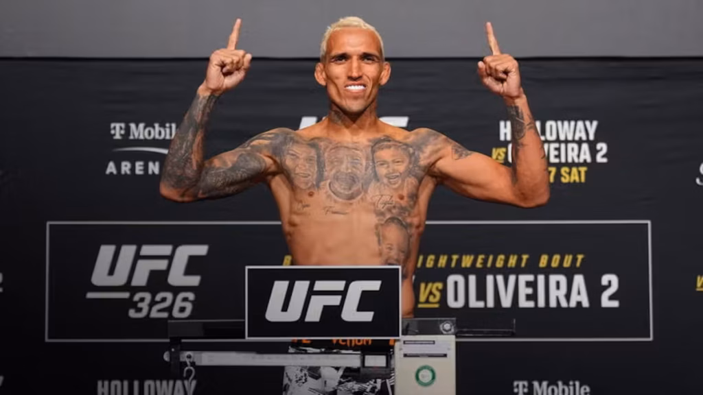 Charles “Do Bronx” Oliveira enfrenta Max Holloway no UFC 326 em luta que vale cinturão em Las Vegas.